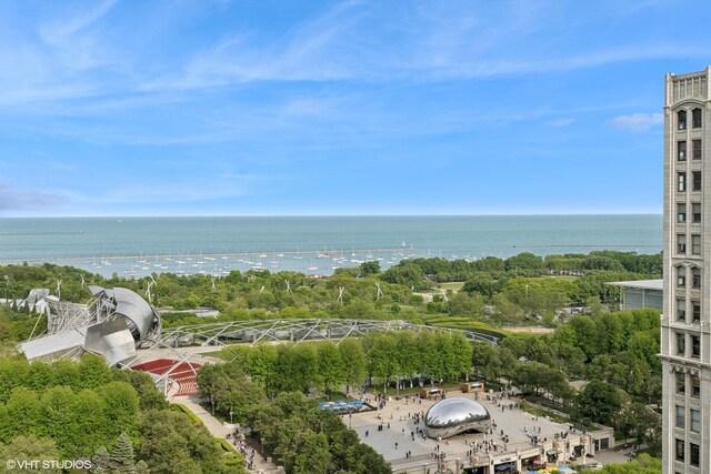 130 N Garland Ct Unit 2009, Chicago, IL 60602 - water view featuring a tree filled landscape