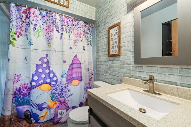 1211 Schriber Ave, Joliet, IL 60435 - bathroom featuring vanity and a shower with shower curtain