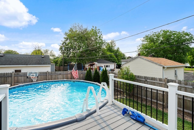 1211 Schriber Ave, Joliet, IL 60435 - view of swimming pool featuring a fenced backyard