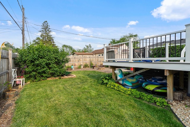 1211 Schriber Ave, Joliet, IL 60435 - fenced backyard with a wooden deck