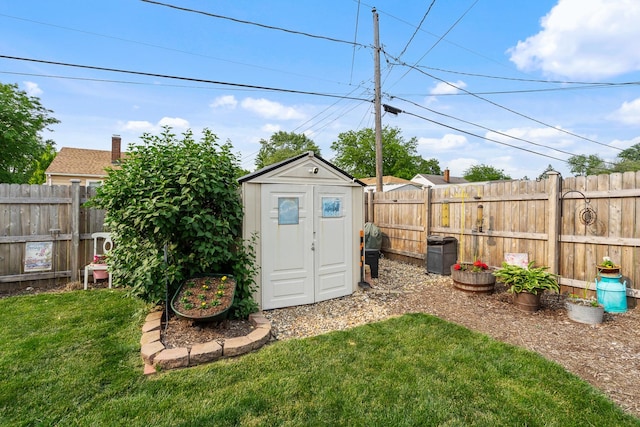 1211 Schriber Ave, Joliet, IL 60435 - fenced backyard featuring a shed