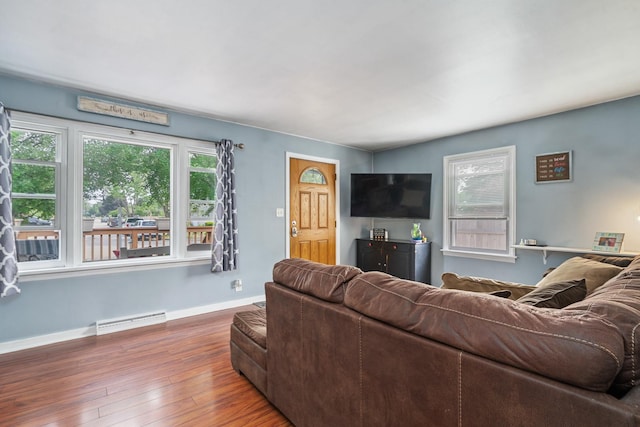 1211 Schriber Ave, Joliet, IL 60435 - living area featuring wood-type flooring and baseboards