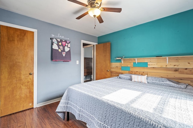 1211 Schriber Ave, Joliet, IL 60435 - bedroom with wood finished floors and a ceiling fan