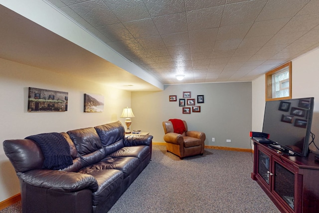846 Park Dr, Flossmoor, IL 60422 - carpeted living room featuring baseboards