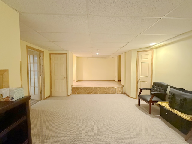 1463 Lantern Cir, Naperville, IL 60540 - living area featuring a drop ceiling and carpet floors