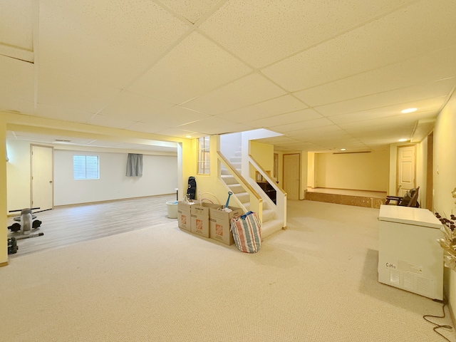 1463 Lantern Cir, Naperville, IL 60540 - below grade area with carpet flooring and stairs