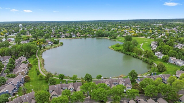 1051 Rockport Dr, Carol Stream, IL 60188 - aerial perspective of suburban area with a nearby body of water