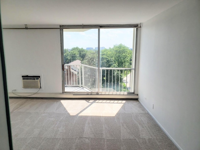 40 N Tower Rd Unit 5B, Oak Brook, IL 60523 - empty room with carpet flooring and an AC wall unit