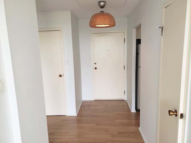 40 N Tower Rd Unit 5B, Oak Brook, IL 60523 - hall with light wood-type flooring and baseboards