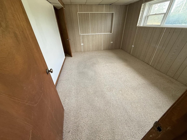 1235 S Mannheim Rd, Westchester, IL 60154 - unfurnished bedroom featuring wood walls and carpet floors