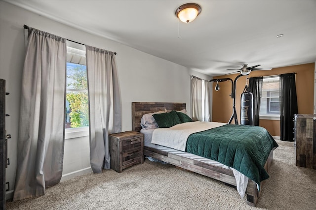 501 N 2nd Ave, Maywood, IL 60153 - bedroom featuring carpet flooring, baseboards, and a ceiling fan