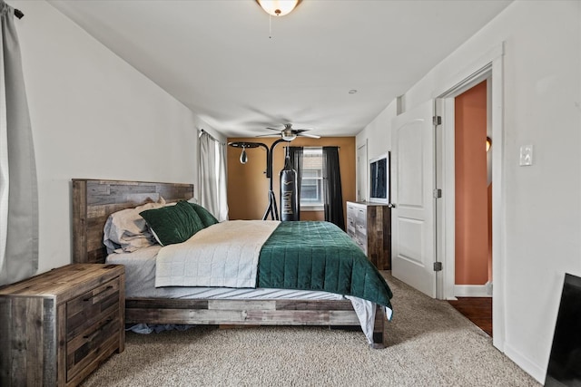 501 N 2nd Ave, Maywood, IL 60153 - bedroom with carpet flooring, baseboards, and ceiling fan