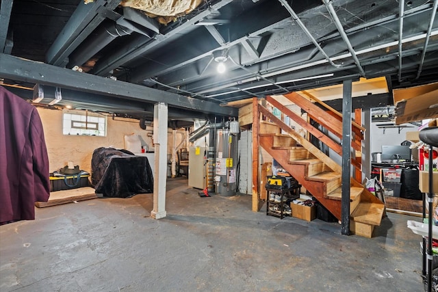 501 N 2nd Ave, Maywood, IL 60153 - below grade area with gas water heater and stairway