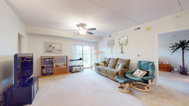 701 W Rand Rd Unit 227, Arlington Heights, IL 60004 - living area with a ceiling fan and light colored carpet