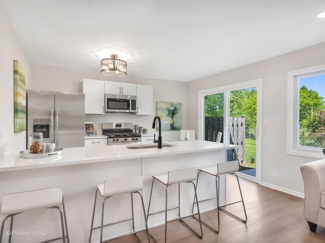 729 Bolton Way, Hanover Park, IL 60133 - kitchen with appliances with stainless steel finishes, a sink, healthy amount of natural light, and baseboards