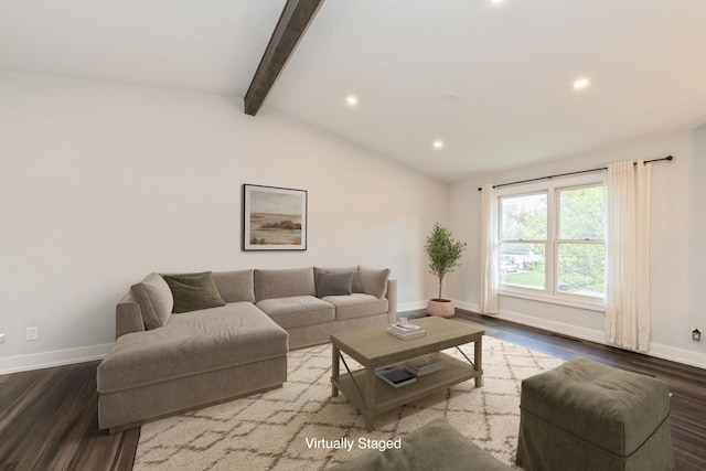 9104 Oriole Trl, Wonder Lake, IL 60097 - living room with wood finished floors, recessed lighting, and baseboards
