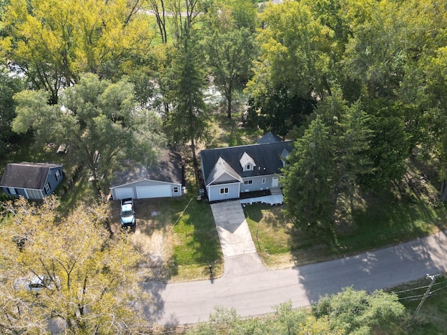 2425 W Riverside Dr, Mchenry, IL 60050 - view from above of property with a heavily wooded area