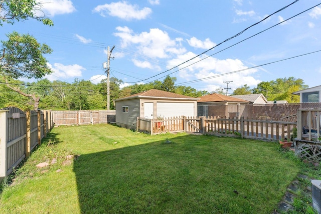 1678 State Line Rd, Calumet City, IL 60409 - view of yard with a garage