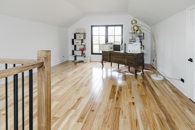 1620 Devonshire Ln, Lake Forest, IL 60045 - office featuring lofted ceiling and light wood-style flooring