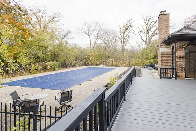 1620 Devonshire Ln, Lake Forest, IL 60045 - wooden terrace featuring a covered pool and a patio