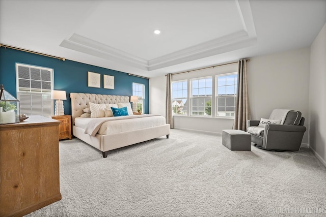 16017 S Crescent Ln, Plainfield, IL 60586 - bedroom with a raised ceiling, carpet flooring, and baseboards