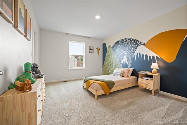 16017 S Crescent Ln, Plainfield, IL 60586 - carpeted bedroom featuring baseboards and recessed lighting