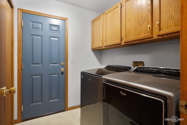 1345 William St, Sycamore, IL 60178 - laundry room with cabinet space and washing machine and dryer