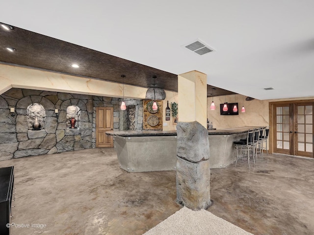 158 Los Lagos Dr, Bloomingdale, IL 60108 - indoor dry bar featuring concrete floors
