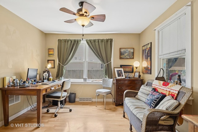 415 W N Blvd, Mchenry, IL 60051 - office space with wood finished floors and ceiling fan
