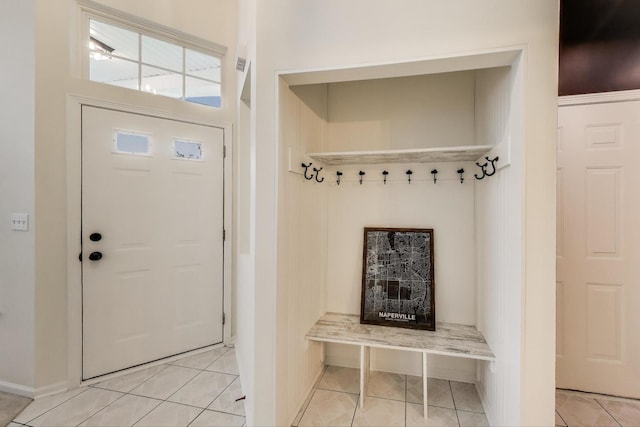 31905 Millard Cir, Warrenville, IL 60555 - mudroom with light tile patterned floors and baseboards
