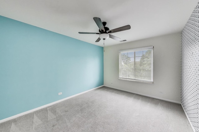 31905 Millard Cir, Warrenville, IL 60555 - carpeted empty room with ceiling fan and baseboards