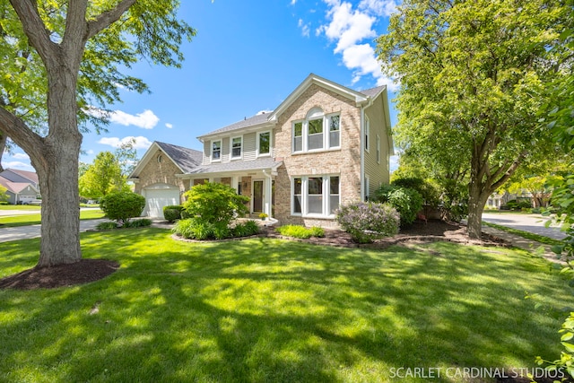 26W568 Lindsey Ave, Winfield, IL 60190 - traditional-style home featuring a front yard and brick siding