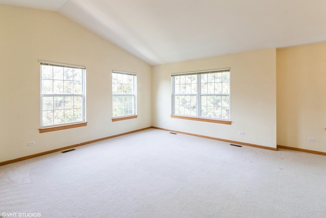 1292 Georgetown Way Unit 1292, Vernon Hills, IL 60061 - carpeted spare room featuring baseboards and lofted ceiling