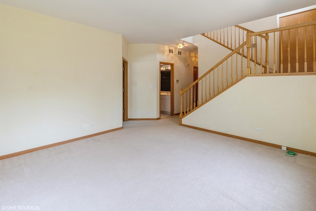 1292 Georgetown Way Unit 1292, Vernon Hills, IL 60061 - unfurnished living room with carpet floors and stairs