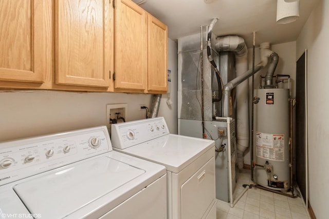 1292 Georgetown Way Unit 1292, Vernon Hills, IL 60061 - laundry room featuring water heater, washer and dryer, and cabinet space