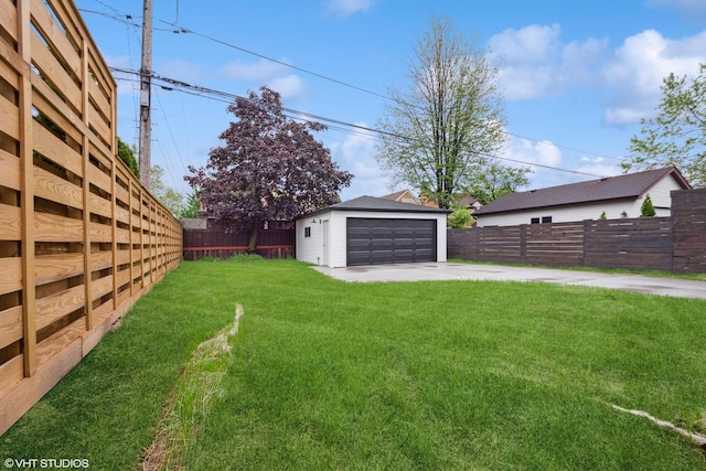 6947 N Overhill Ave, Chicago, IL 60631 - view of yard featuring a garage and an outbuilding