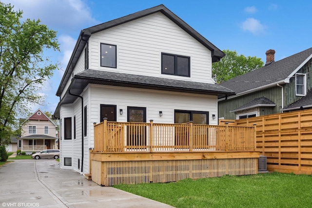 6947 N Overhill Ave, Chicago, IL 60631 - rear view of house featuring a wooden deck