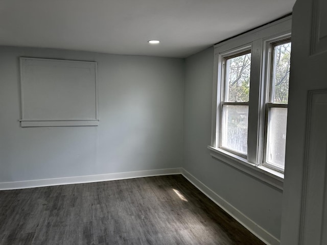 7621 S Eberhart Ave, Chicago, IL 60619 - unfurnished room with dark wood-style floors, baseboards, and recessed lighting