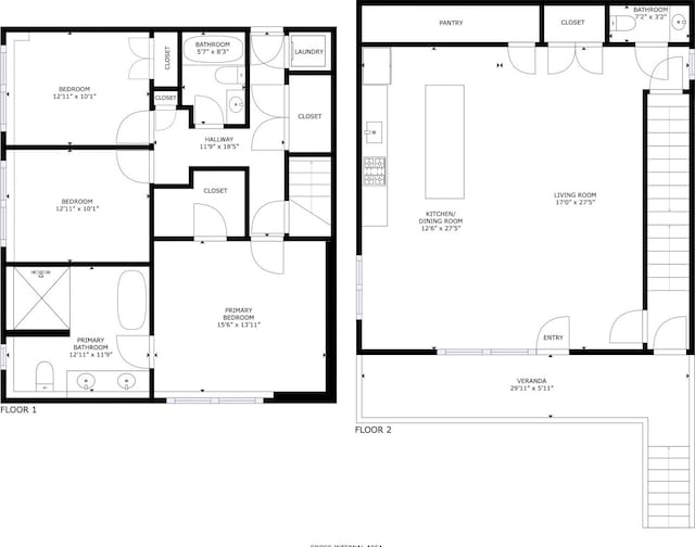 2633 N Emmett St Unit 1F, Chicago, IL 60647 - property floor plan