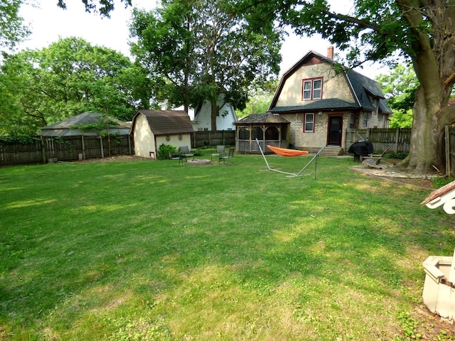 21 Woodland Ave, Elgin, IL 60123 - view of yard featuring a gazebo