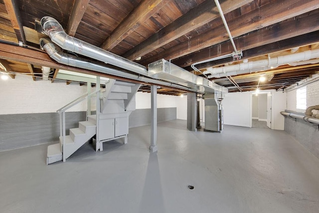 7501 S Aberdeen Ave, Chicago, IL 60620 - below grade area with heating unit and stairs