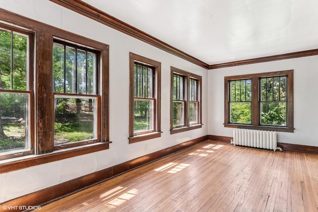 1005 Division St, Lisle, IL 60532 - unfurnished room featuring radiator heating unit, baseboards, healthy amount of natural light, and crown molding