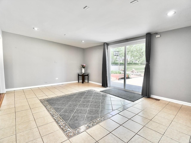 9113 Elm Cir, Hickory Hills, IL 60457 - spare room with tile patterned flooring, recessed lighting, and baseboards