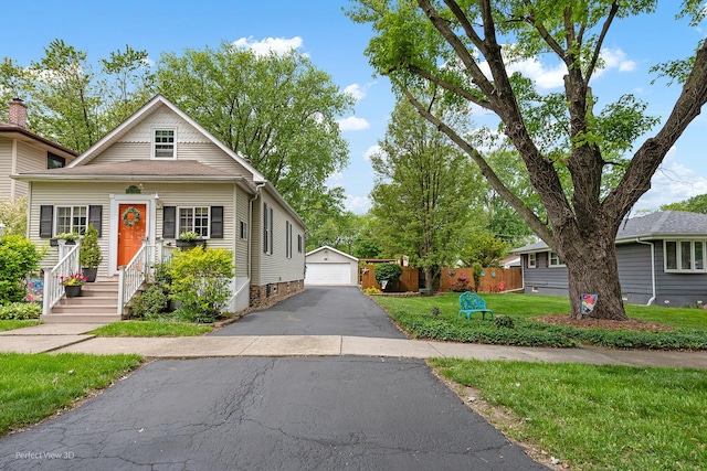 17918 Ridgewood Ave, Lansing, IL 60438 - view of front of property with an outbuilding and a garage