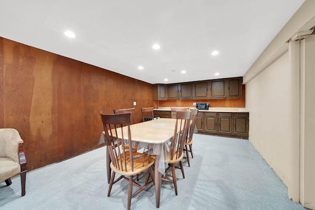 11400 S Ridgeland Ave, Worth, IL 60482 - dining room with recessed lighting and wooden walls