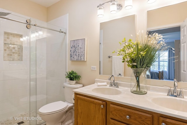 2831 Granite Ct, Crystal Lake, IL 60012 - full bath with toilet, double vanity, and a stall shower