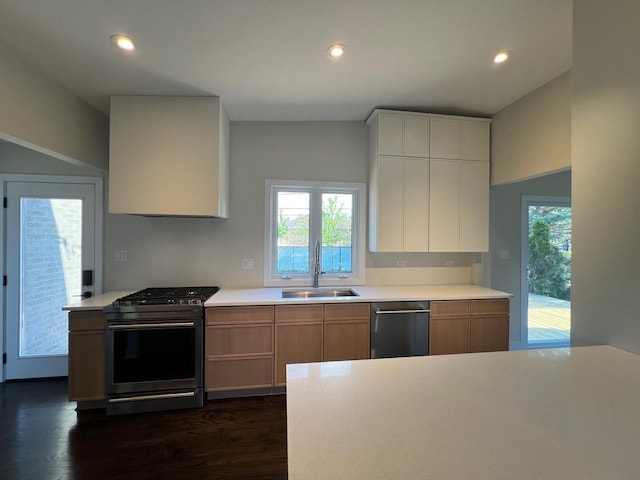 7841 W Argyle St, Norridge, IL 60706 - kitchen featuring appliances with stainless steel finishes, a sink, healthy amount of natural light, light countertops, and recessed lighting
