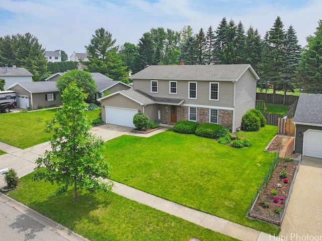 5501 Abbey Dr, Mchenry, IL 60050 - traditional-style home featuring concrete driveway and an attached garage