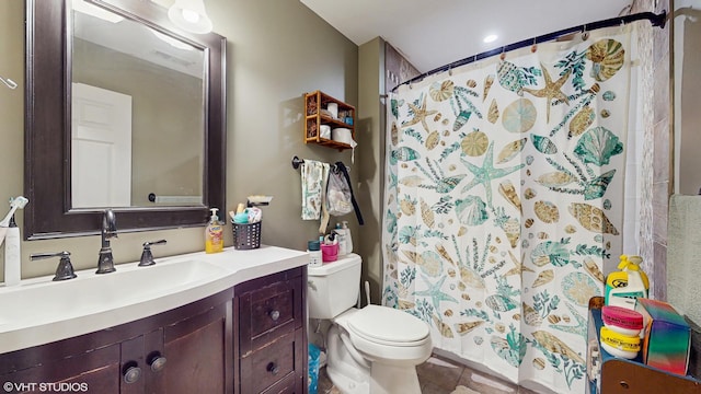 8N594 S Mclean Blvd, South Elgin, IL 60177 - full bathroom featuring vanity, a shower with curtain, and tile patterned floors