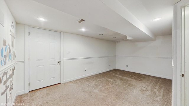 8N594 S Mclean Blvd, South Elgin, IL 60177 - finished below grade area with carpet flooring and recessed lighting